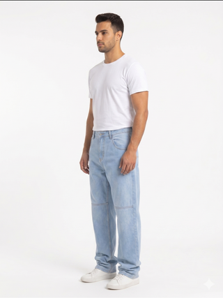 Super Baggy Light Blue Casual Jeans