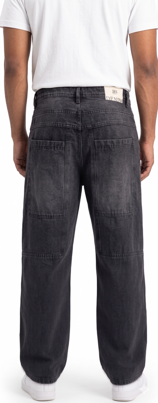 Super Baggy  Dark Grey Casual Jeans