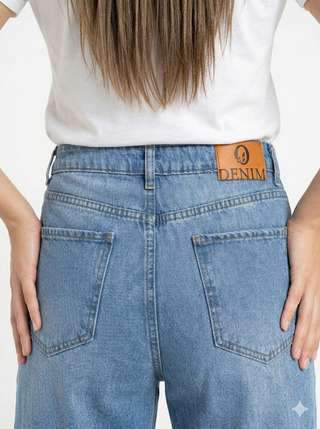 Wide Leg Big Size Light Blue Casual Jeans