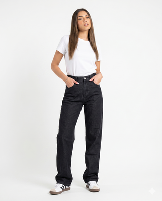 Straight Fit Dark Grey Casual Jeans