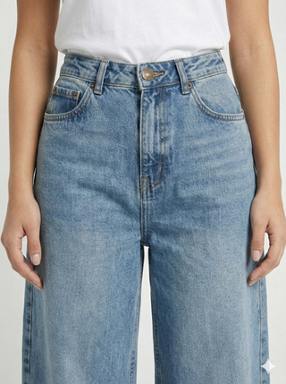 Wide Leg Big Size Storm Light Blue Casual Jeans