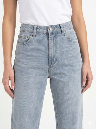 Straight Fit Light Blue Casual Jeans