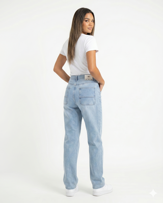Straight Light Blue Casual Jeans