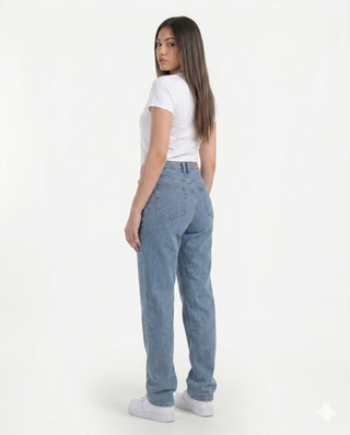 Straight Fit Light Blue Casual Jeans