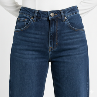Wide Leg Big Size Dark Blue Casual Jeans