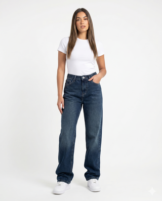 Straight Dirty Blue Casual Jeans