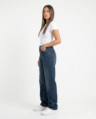 Straight Dirty Blue Casual Jeans