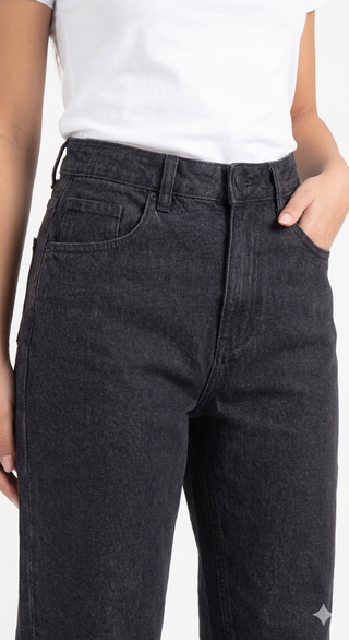 Straight Fit Dark Grey Casual Jeans