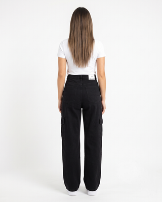 Skater Black Casual Gabardine