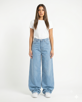 Mega Baggy Light Blue Casual Jeans