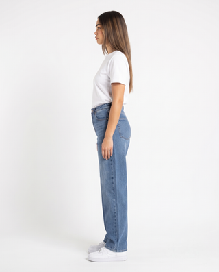 Straight Blue Casual Jeans