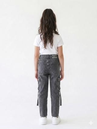 Cargo Light Gray Casual Jeans