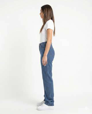 Straight Fit Medium Blue Casual Jeans