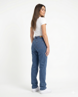 Straight Fit Medium Blue Casual Jeans