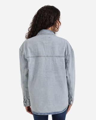 Light Blue Denim Shirt With Rings