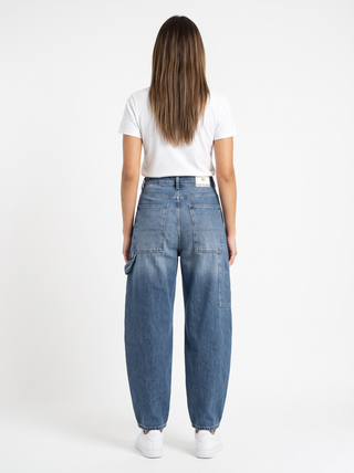 Balloon Fit Blue Casual Jeans