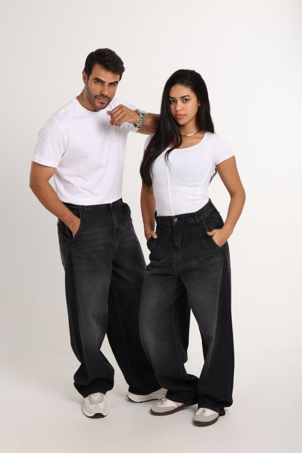 UNI-SEX Skater Black Casual Jeans