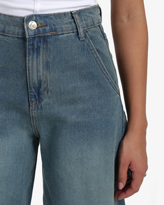 Wide Leg Dirty Casual Jeans