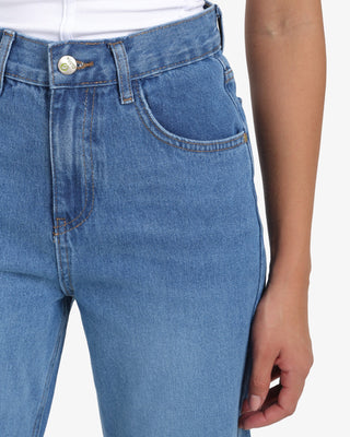 Wide Leg Sky Blue Casual Jeans