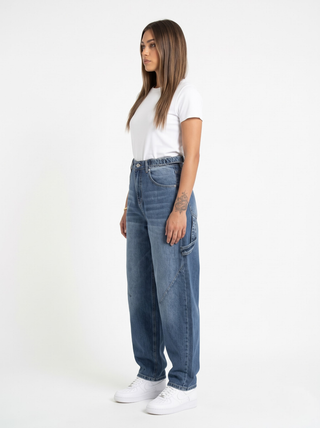 Balloon Fit Blue Casual Jeans