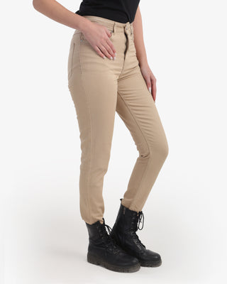 Boyfriend Beige Casual Gabardine