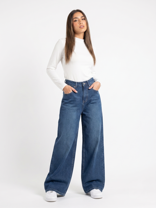 Mega Baggy Dark Blue Casual Jeans