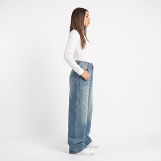 Mega Baggy Dirty Light Blue Casual Jeans