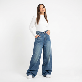 Mega Baggy Dirty Blue Casual Jeans