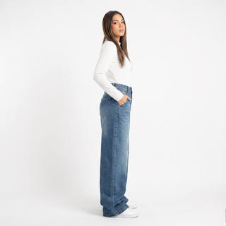 Mega Baggy Dirty Blue Casual Jeans