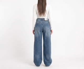 Mega Baggy Dirty Blue Casual Jeans