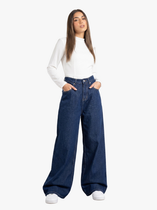 Mega Baggy Navy Casual Jeans