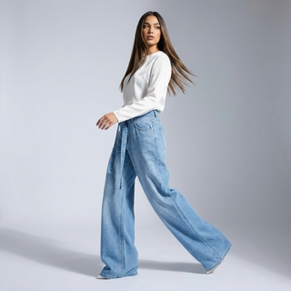 Starlight Wide leg Light Blue Casual Jeans
