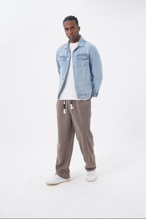 Baggy Brown Casual Velvet