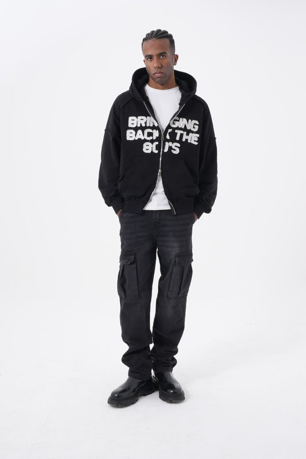 Cargo Black Casual Jeans