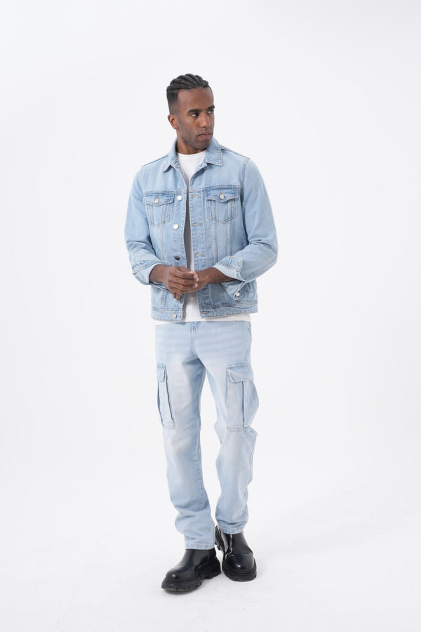 Cargo Light Blue Casual Jeans